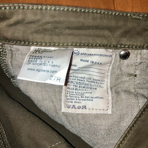 AG Adriano Goldschmied Green Stevie Slim Ankle Pants - Picture 5 of 6